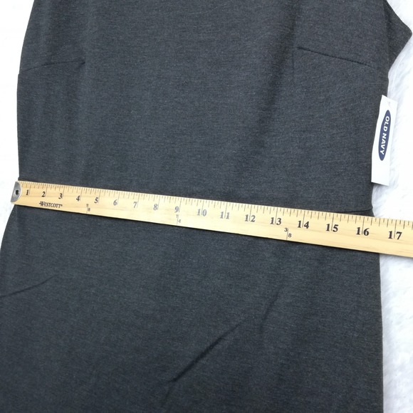 Old Navy Womens Dress Sheath Above‎ Knee Sleeveless Charcoal Gray Heather L New - Picture 5 of 10